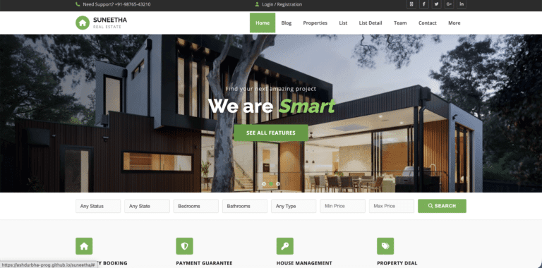 Real estate landing paga